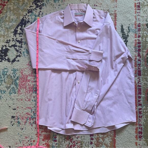 Marks & Spencer Non Iron Cotton Pink Button Down - 17.5" - Picture 6 of 9